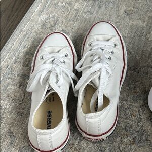 Converse Kids White and Red Sneakers